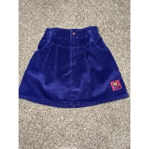 Vintage Little Levi's Purple Corduroy Mini Skirt with a Cute Heart Patch 6 Y